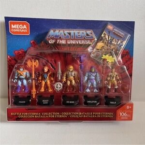 Mega Construx MOTU Battle For Eternia 5-Figure Set Unpunched MOC Faker He-Man